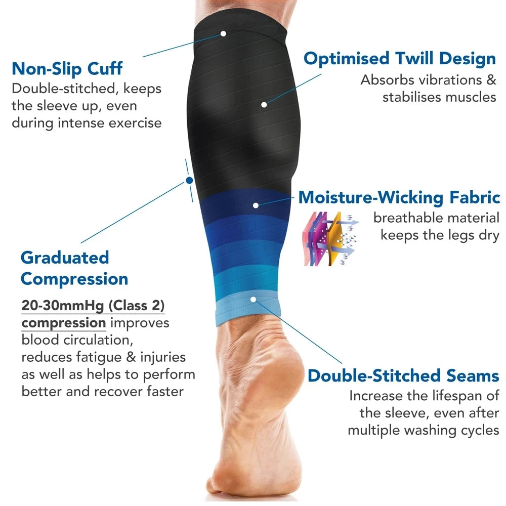 East of Frederick Pro Recovery Calf Sleeves – 20-30mmHg Compression System